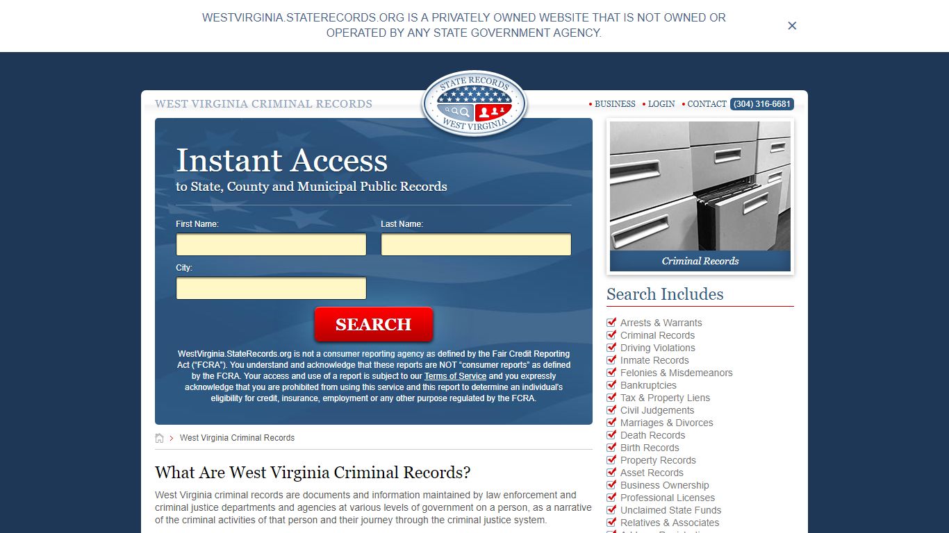 West Virginia Criminal Records | StateRecords.org